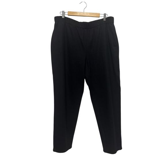 Eileen Fisher WOOL Black Straight Leg Pants - Picture 3 of 8